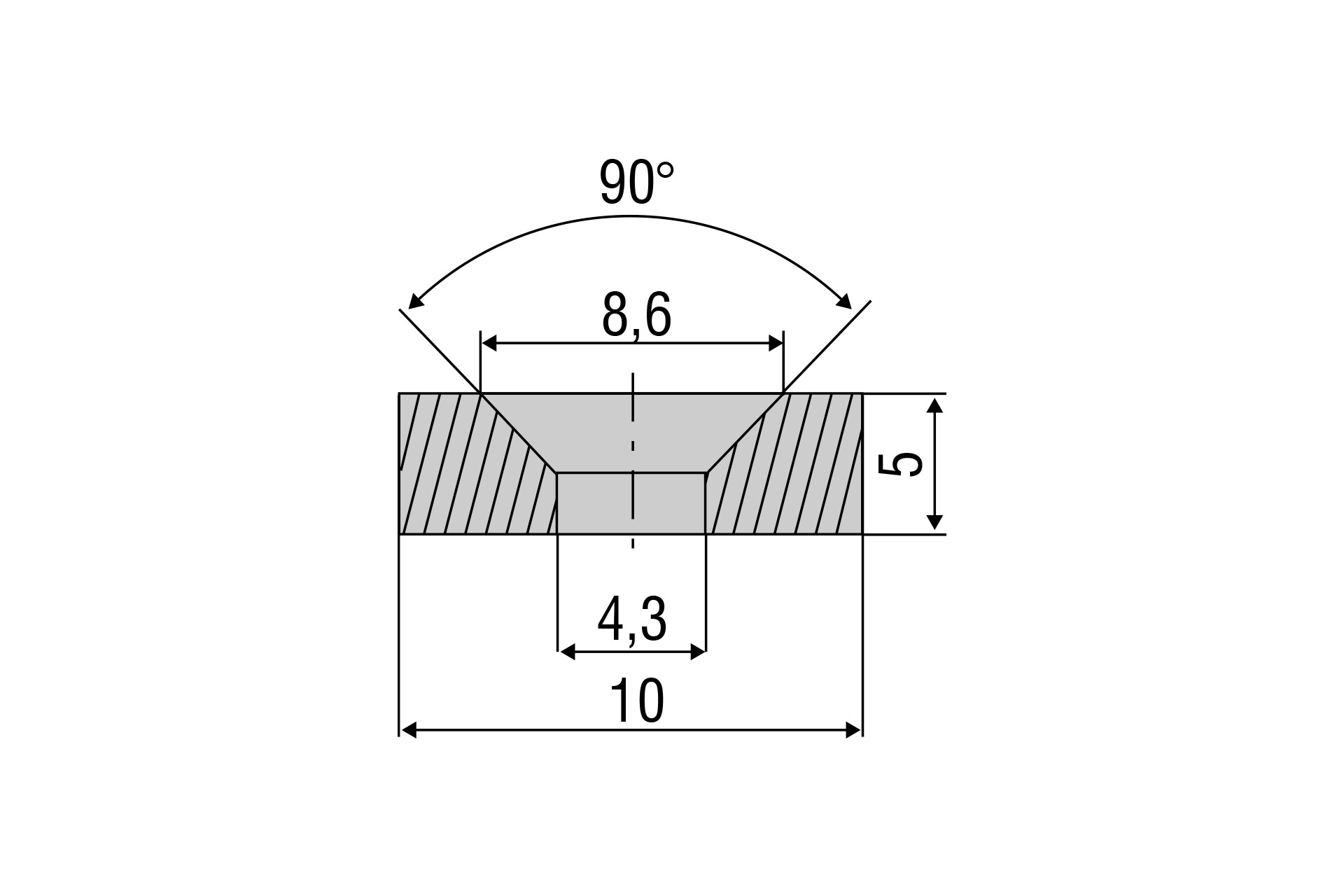 Zubehörmagnet MDS-45 für Messbereich 20 mm